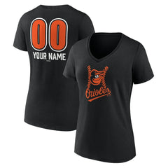 Baltimore Orioles Women's Personalized Name & Number Fastball V-Neck T-Shirt Discount