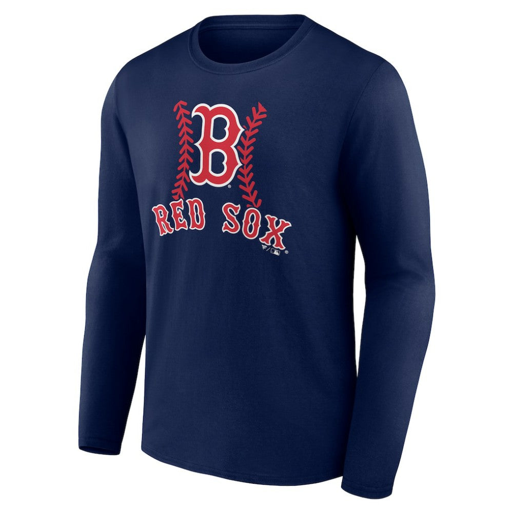 Boston Red Sox Personalized Name & Number Fastball Long Sleeve T-Shirt Discount