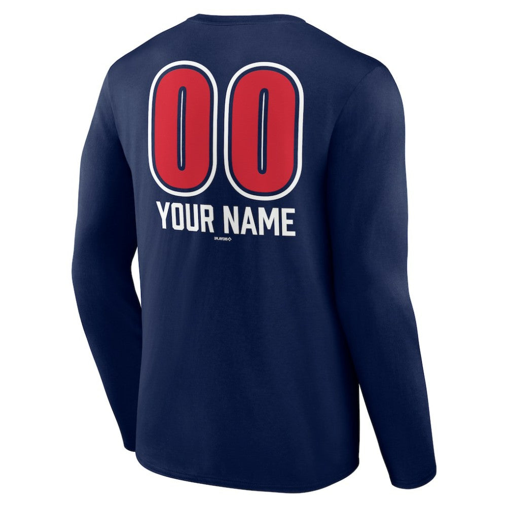 Boston Red Sox Personalized Name & Number Fastball Long Sleeve T-Shirt Discount