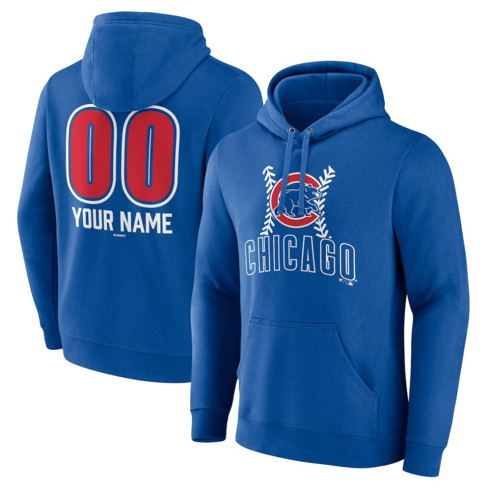 Chicago Cubs Personalized Name & Number Fastball Pullover Hoodie for sale