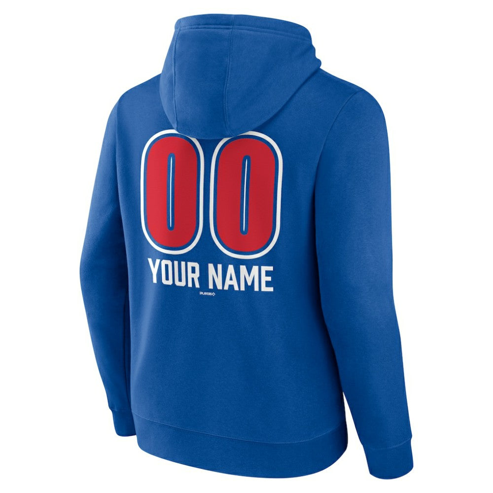 Chicago Cubs Personalized Name & Number Fastball Pullover Hoodie for sale