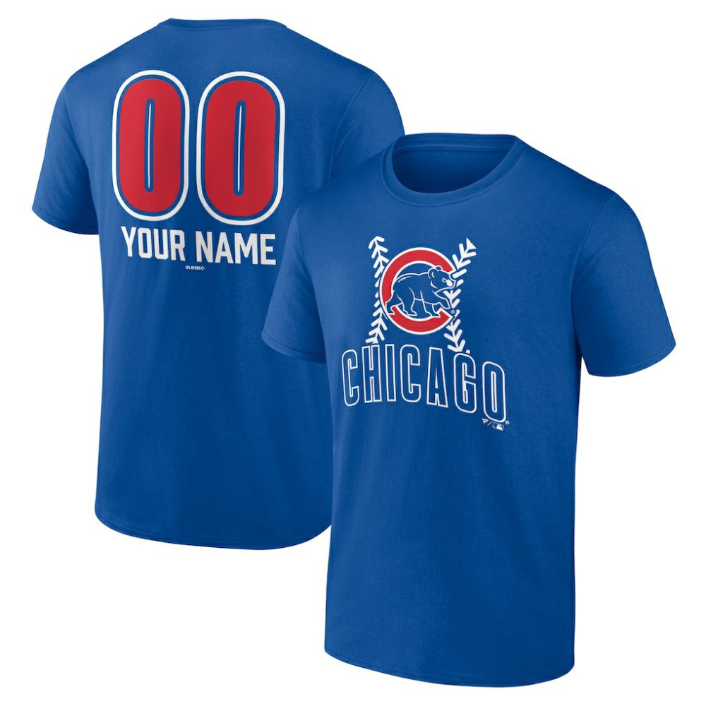Chicago Cubs Personalized Name & Number Fastball T-Shirt Online