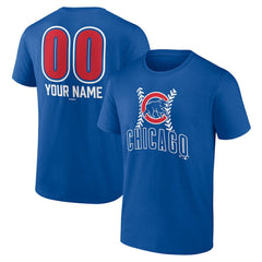 Chicago Cubs Personalized Name & Number Fastball T-Shirt Online