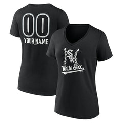 Chicago White Sox Women's Personalized Name & Number Fastball V-Neck T-Shirt Online