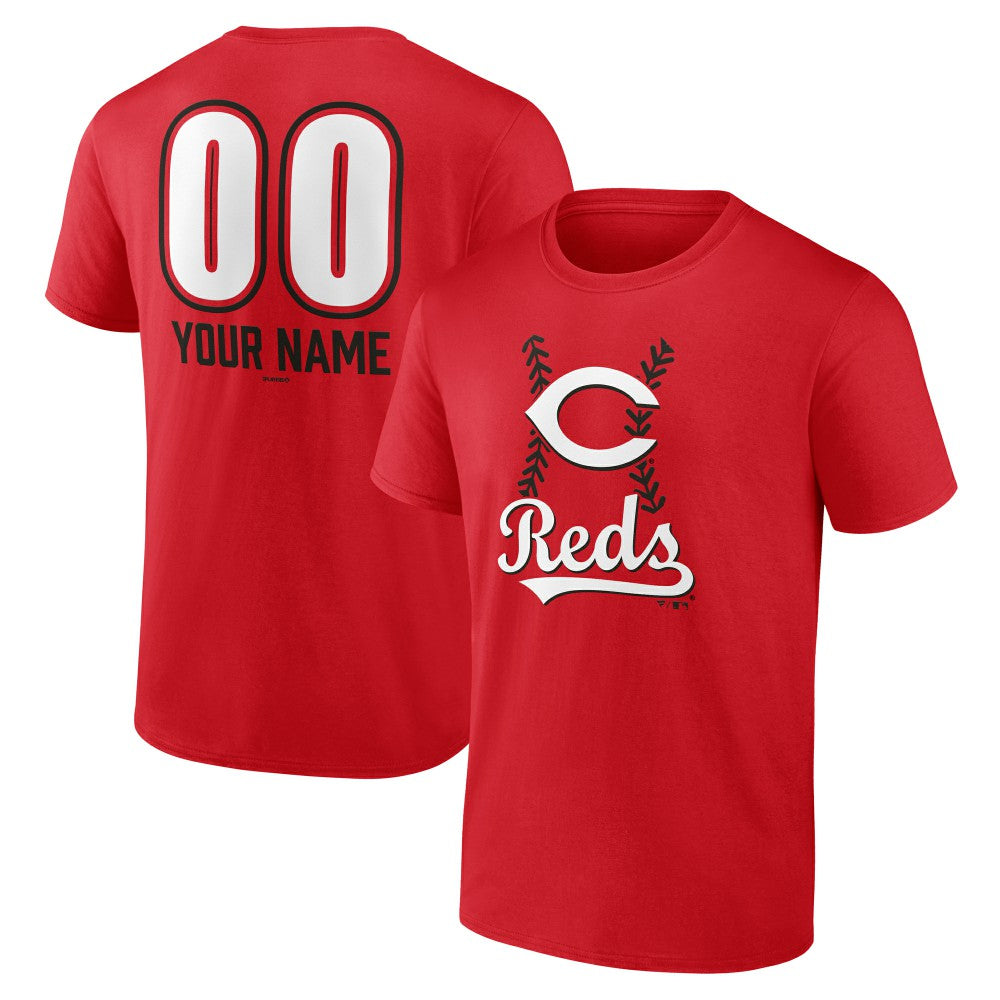 Cincinnati Reds Personalized Name & Number Fastball T-Shirt Sale