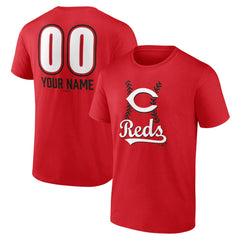 Cincinnati Reds Personalized Name & Number Fastball T-Shirt Sale