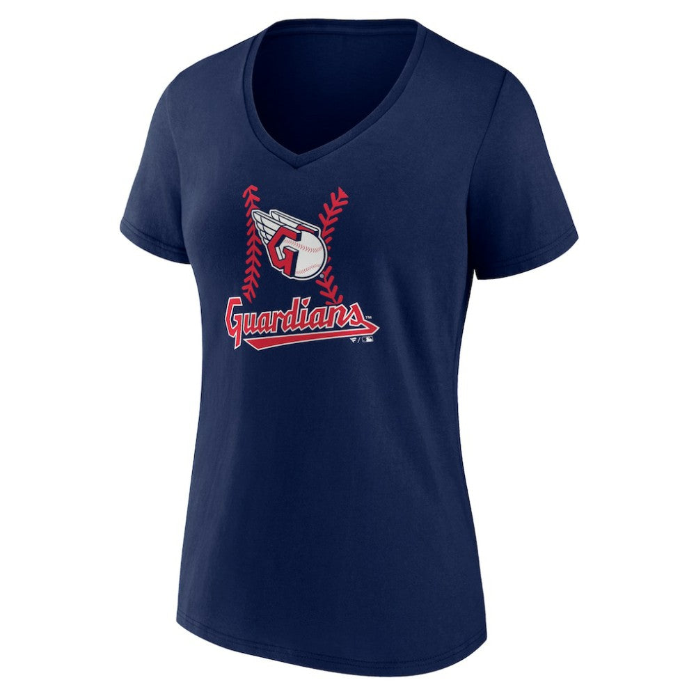 Cleveland Guardians Women's Personalized Name & Number Fastball V-Neck T-Shirt Discount