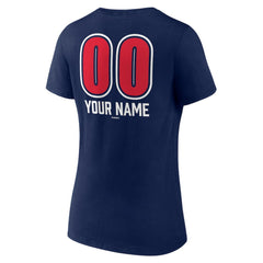 Cleveland Guardians Women's Personalized Name & Number Fastball V-Neck T-Shirt Discount