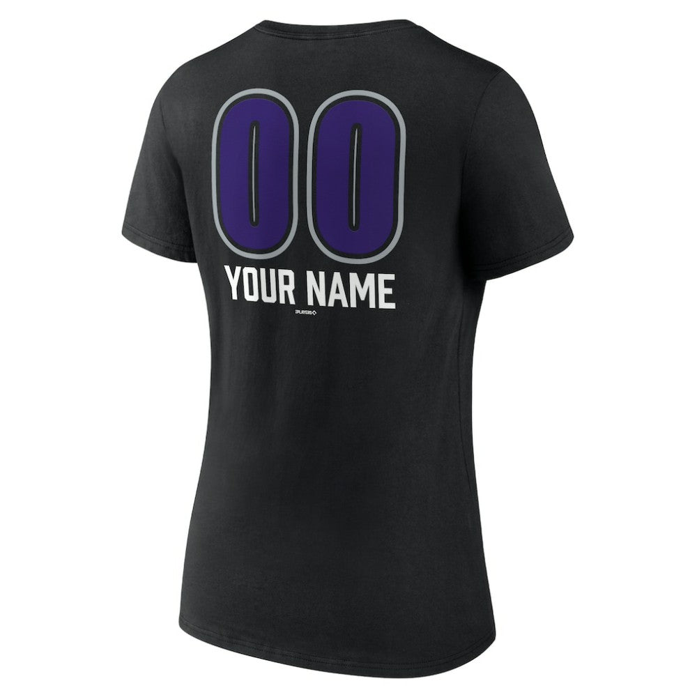 Colorado Rockies Women's Personalized Name & Number Fastball V-Neck T-Shirt Outlet