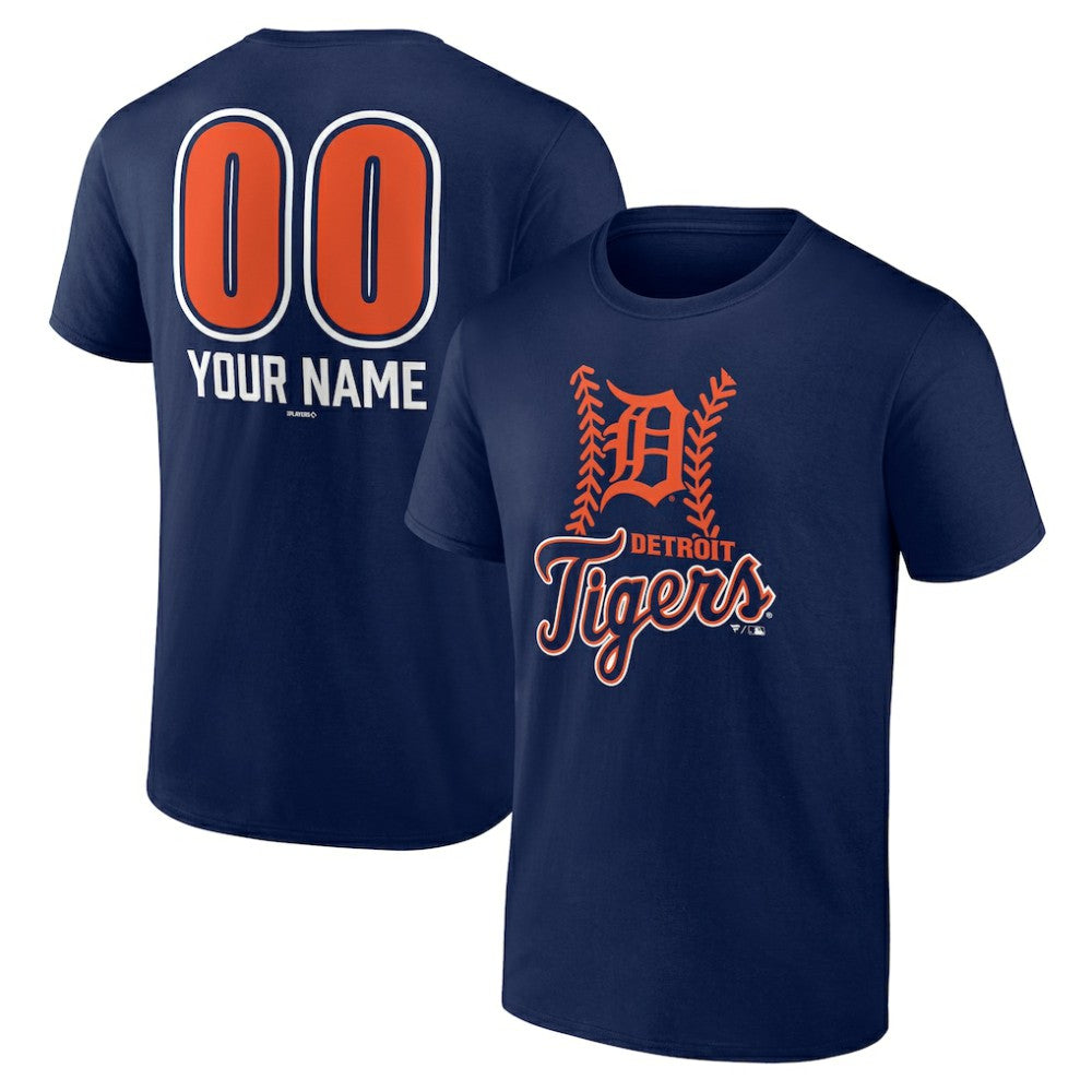 Detroit Tigers Personalized Name & Number Fastball T-Shirt for sale