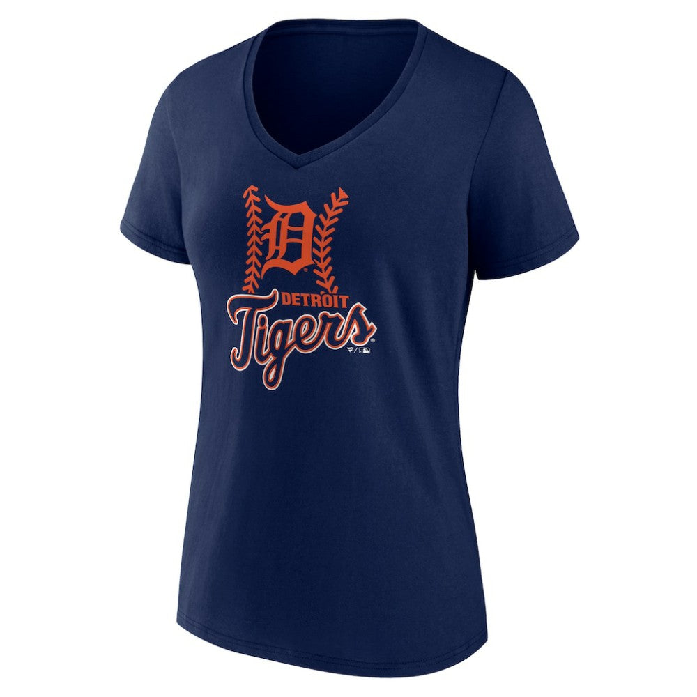 Detroit Tigers Women's Personalized Name & Number Fastball V-Neck T-Shirt Near Me