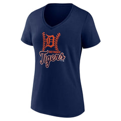 Detroit Tigers Women's Personalized Name & Number Fastball V-Neck T-Shirt Near Me