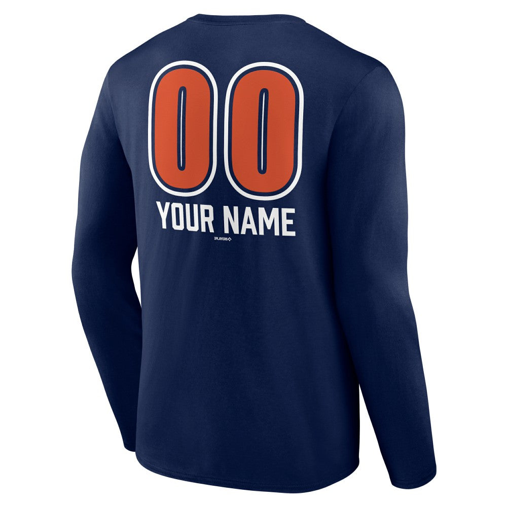 Houston Astros Personalized Name & Number Fastball Long Sleeve T-Shirt Discount