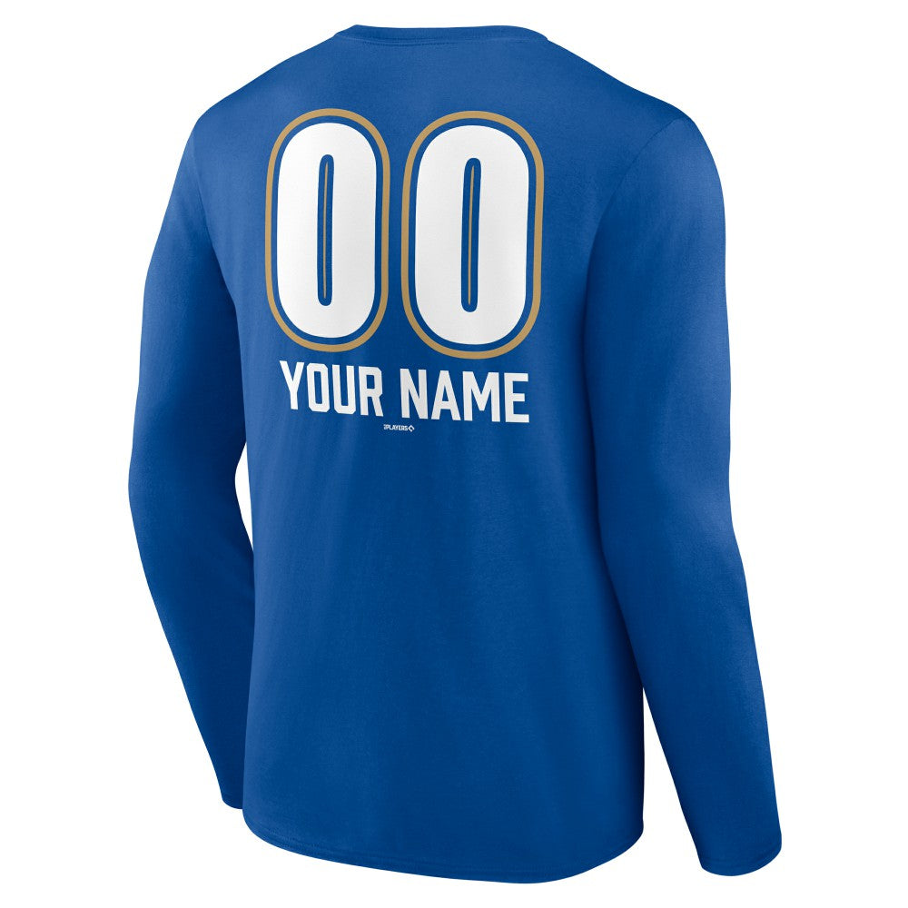 Kansas City Royals Personalized Name & Number Fastball Long Sleeve T-Shirt for sale