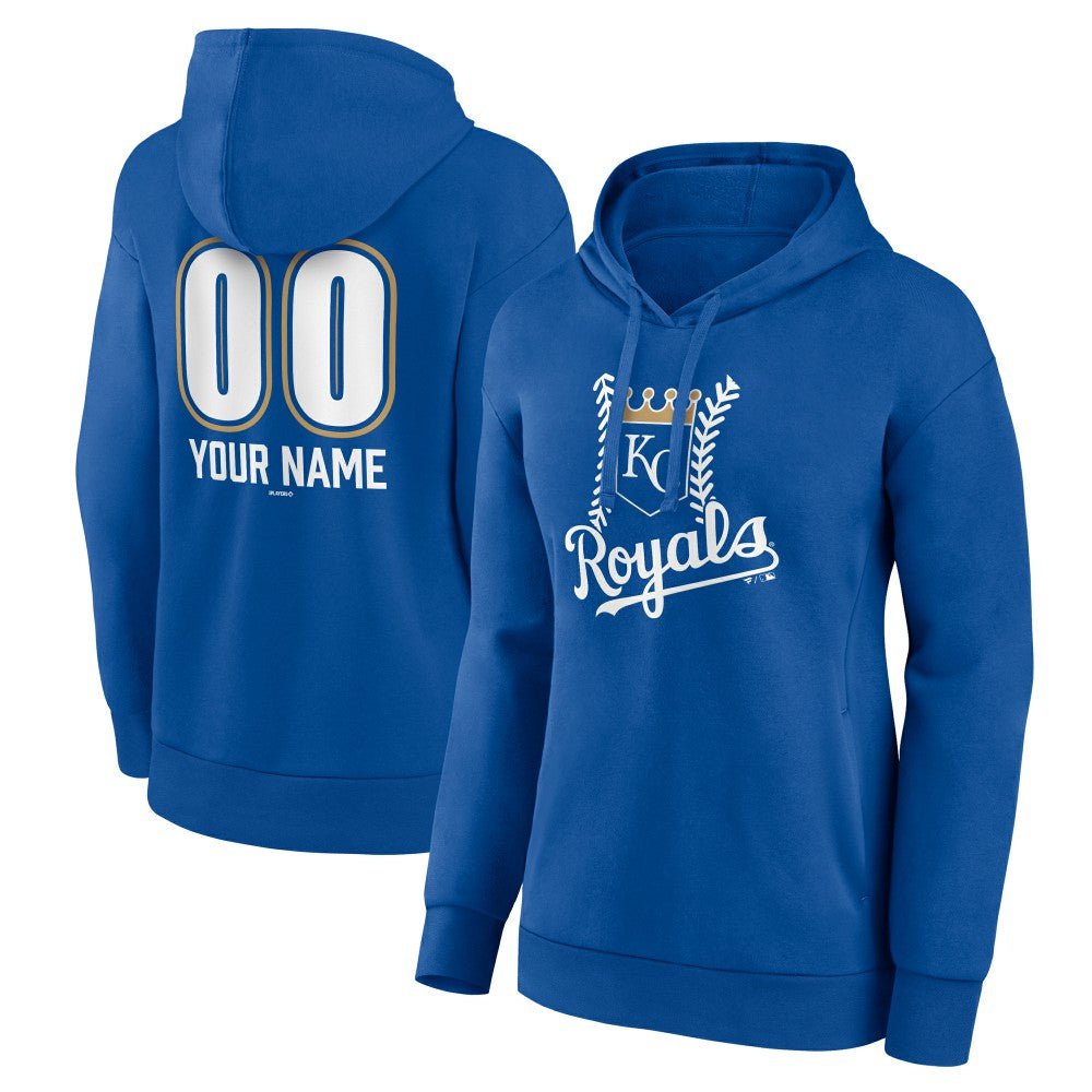 Kansas City Royals Women's Personalized Name & Number Fastball Pullover Hoodie Discount