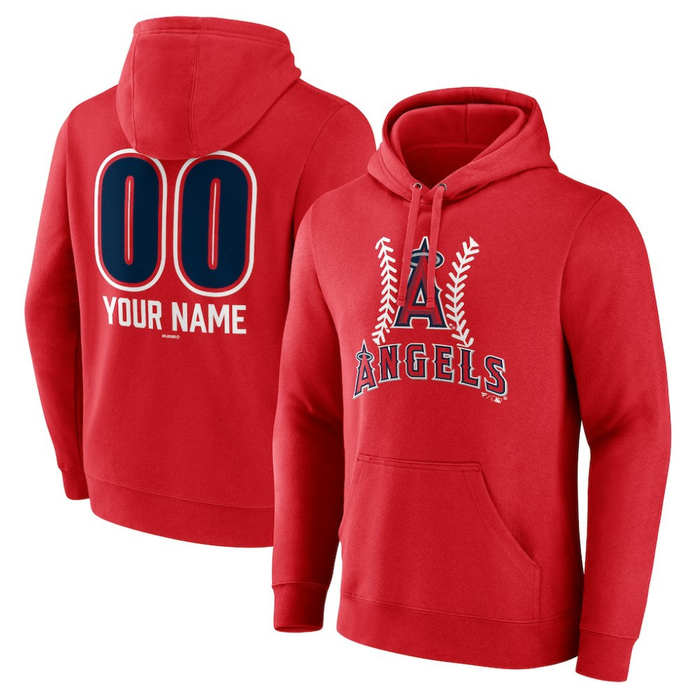 Los Angeles Angels Personalized Name & Number Fastball Pullover Hoodie Sale