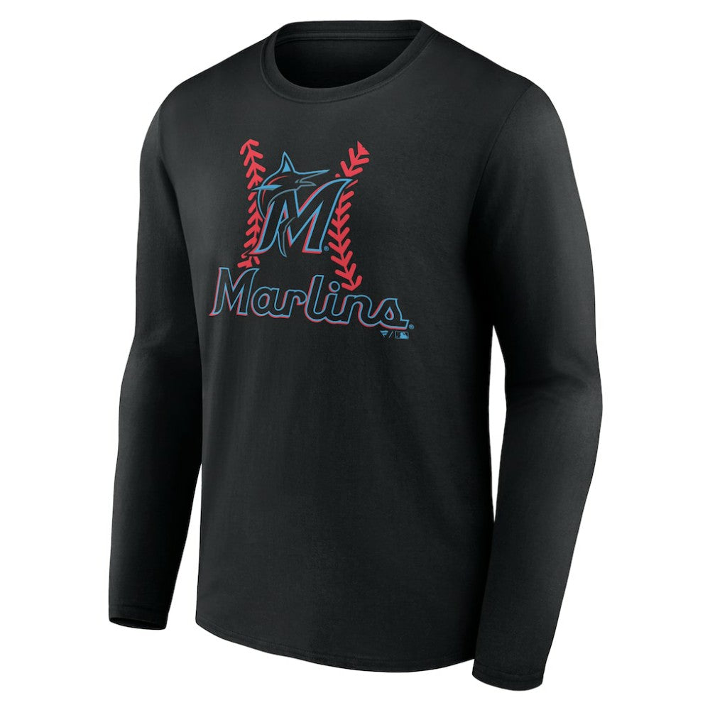 Miami Marlins Personalized Name & Number Fastball Long Sleeve T-Shirt Online