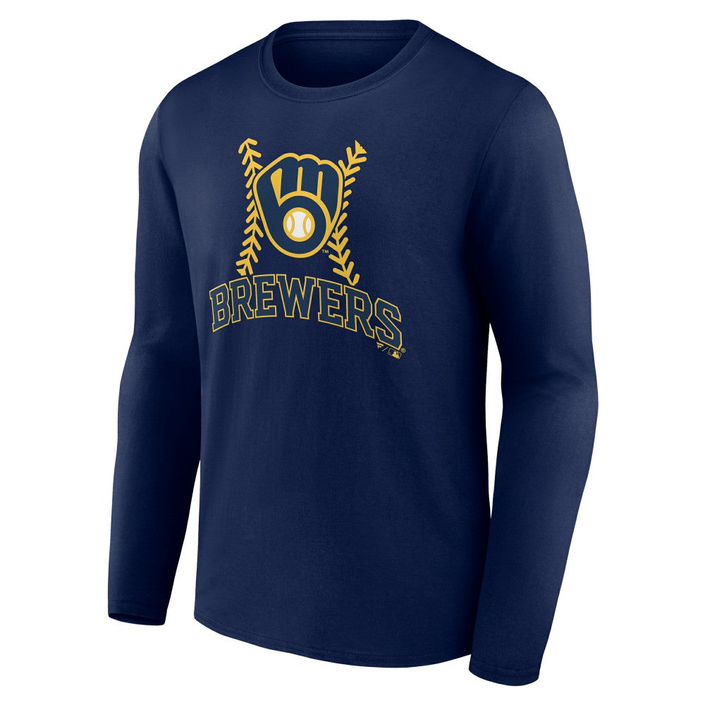 Milwaukee Brewers Personalized Name & Number Fastball Long Sleeve T-Shirt for sale