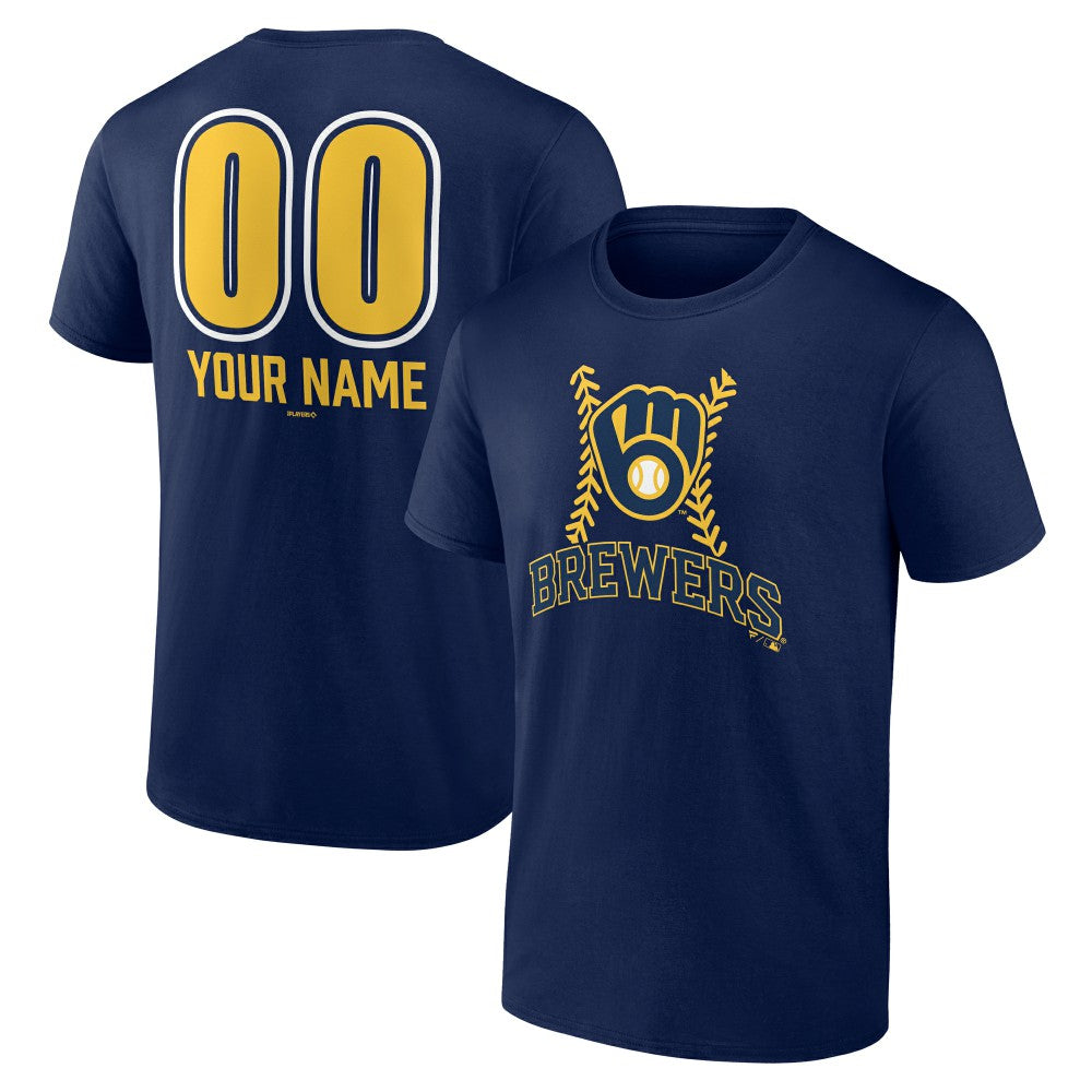 Milwaukee Brewers Personalized Name & Number Fastball T-Shirt for sale