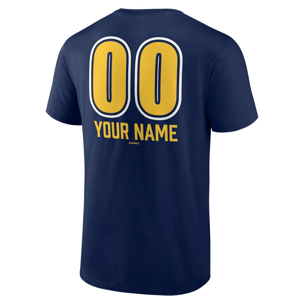 Milwaukee Brewers Personalized Name & Number Fastball T-Shirt for sale