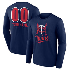 Minnesota Twins Personalized Name & Number Fastball Long Sleeve T-Shirt for sale