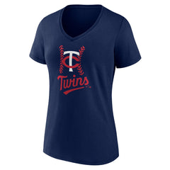Minnesota Twins Women's Personalized Name & Number Fastball V-Neck T-Shirt Outlet
