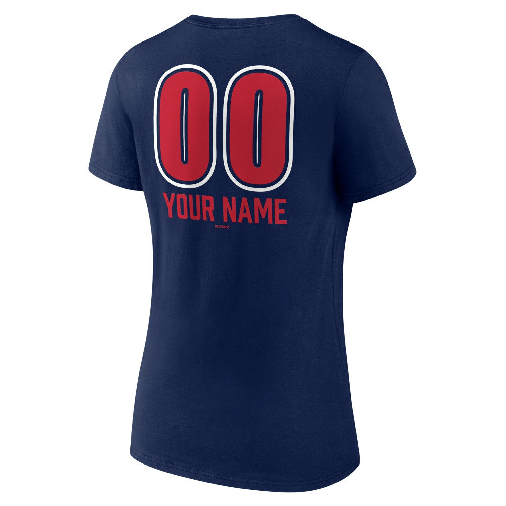 Minnesota Twins Women's Personalized Name & Number Fastball V-Neck T-Shirt Outlet