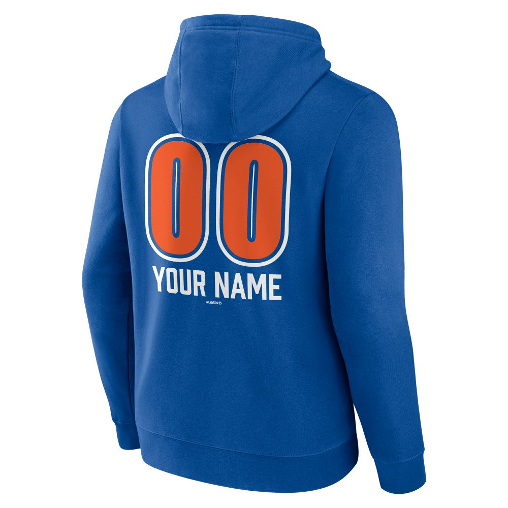New York Mets Personalized Name & Number Fastball Pullover Hoodie Discount