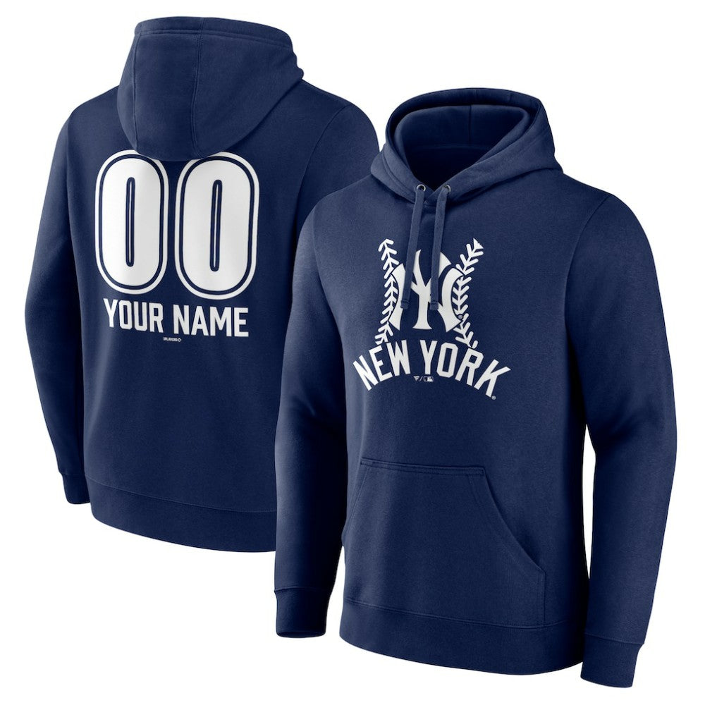 New York Yankees Personalized Name & Number Fastball Pullover Hoodie Near Me