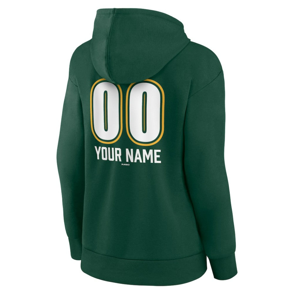 Athletics Women's Personalized Name & Number Fastball Pullover Hoodie Discount