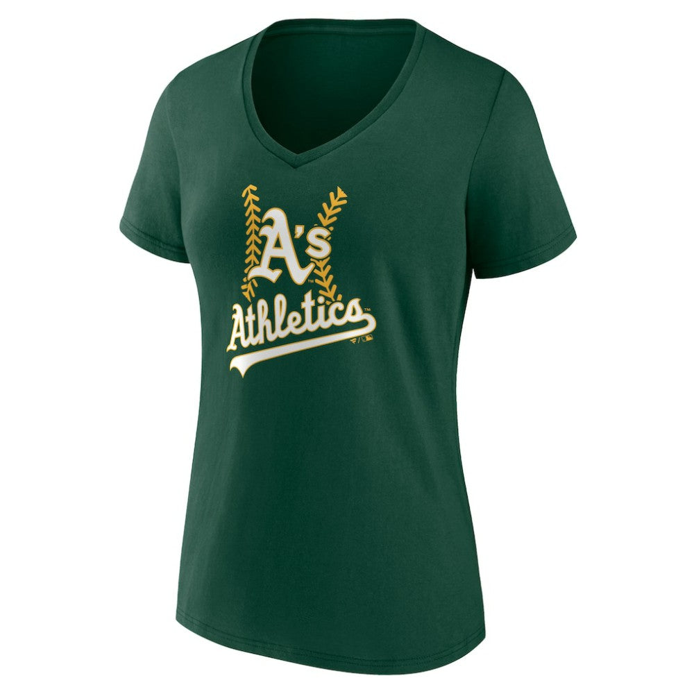 Athletics Women's Personalized Name & Number Fastball V-Neck T-Shirt Online