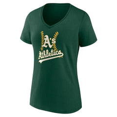 Athletics Women's Personalized Name & Number Fastball V-Neck T-Shirt Online