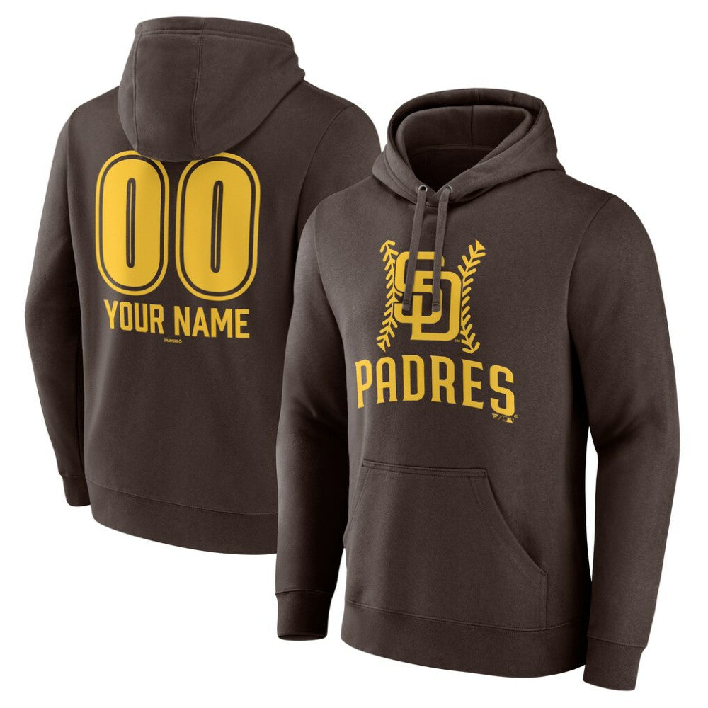 San Diego Padres Personalized Name & Number Fastball Pullover Hoodie Discount