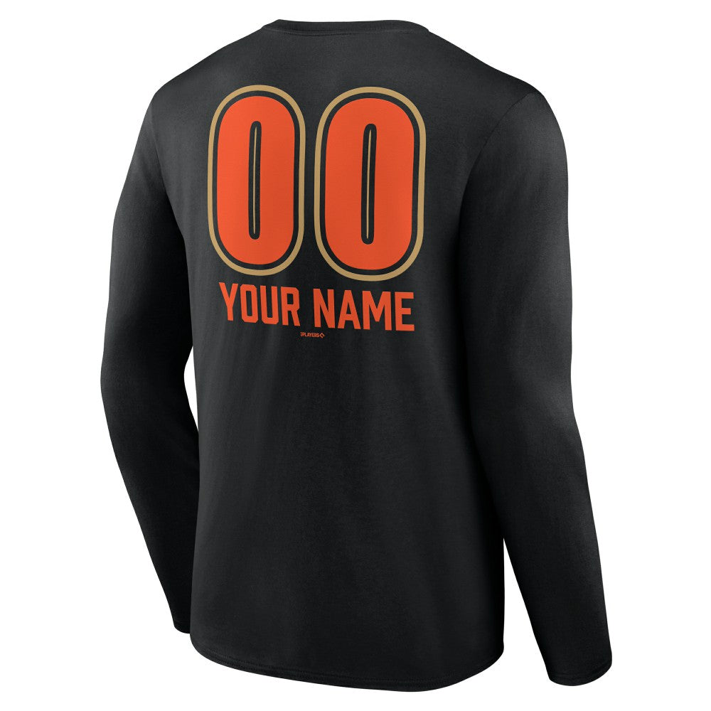 San Francisco Giants Personalized Name & Number Fastball Long Sleeve T-Shirt Outlet