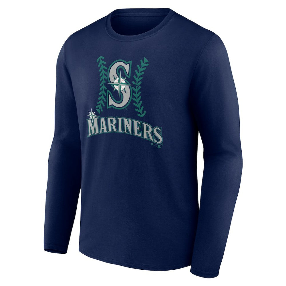 Seattle Mariners Personalized Name & Number Fastball Long Sleeve T-Shirt Sale