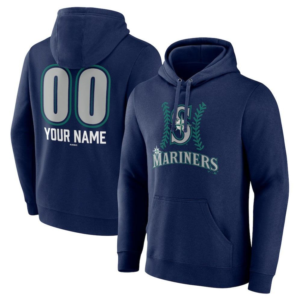 Seattle Mariners Personalized Name & Number Fastball Pullover Hoodie Discount