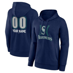 Seattle Mariners Women's Personalized Name & Number Fastball Pullover Hoodie Discount