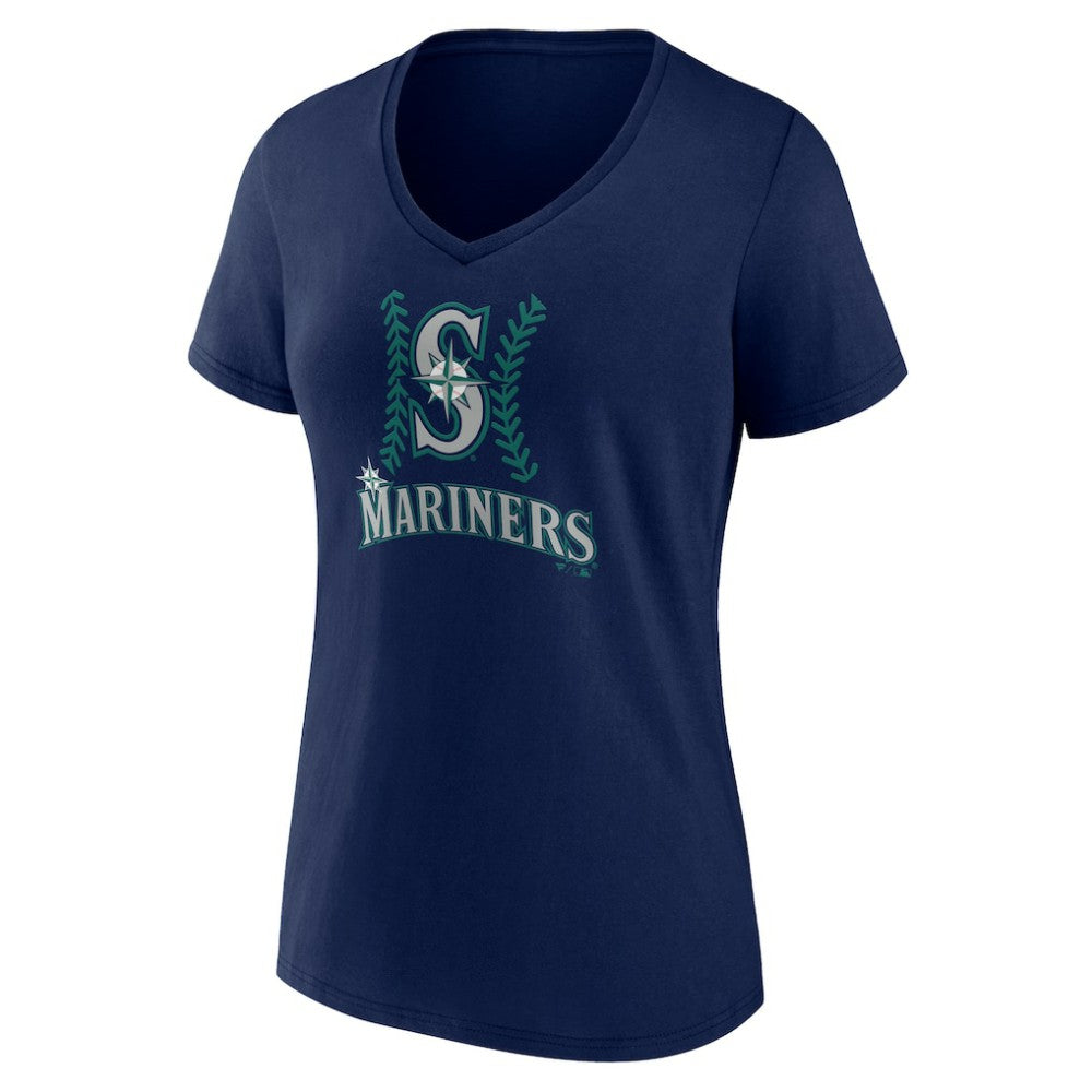 Seattle Mariners Women's Personalized Name & Number Fastball V-Neck T-Shirt Near Me