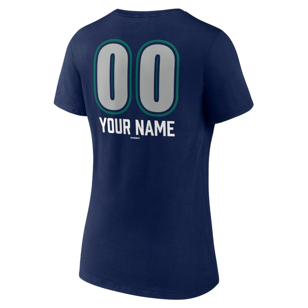 Seattle Mariners Women's Personalized Name & Number Fastball V-Neck T-Shirt Near Me