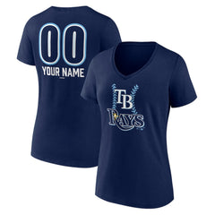 Tampa Bay Rays Women's Personalized Name & Number Fastball V-Neck T-Shirt Discount