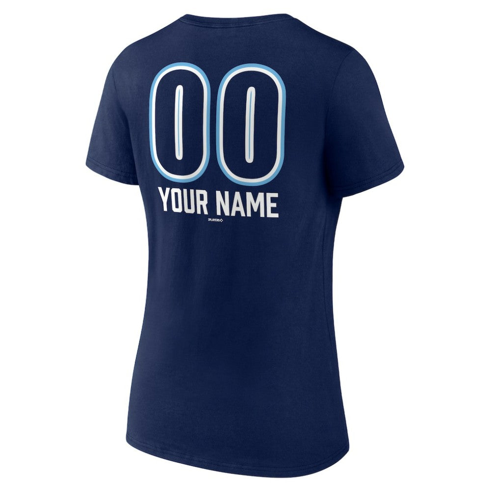 Tampa Bay Rays Women's Personalized Name & Number Fastball V-Neck T-Shirt Discount