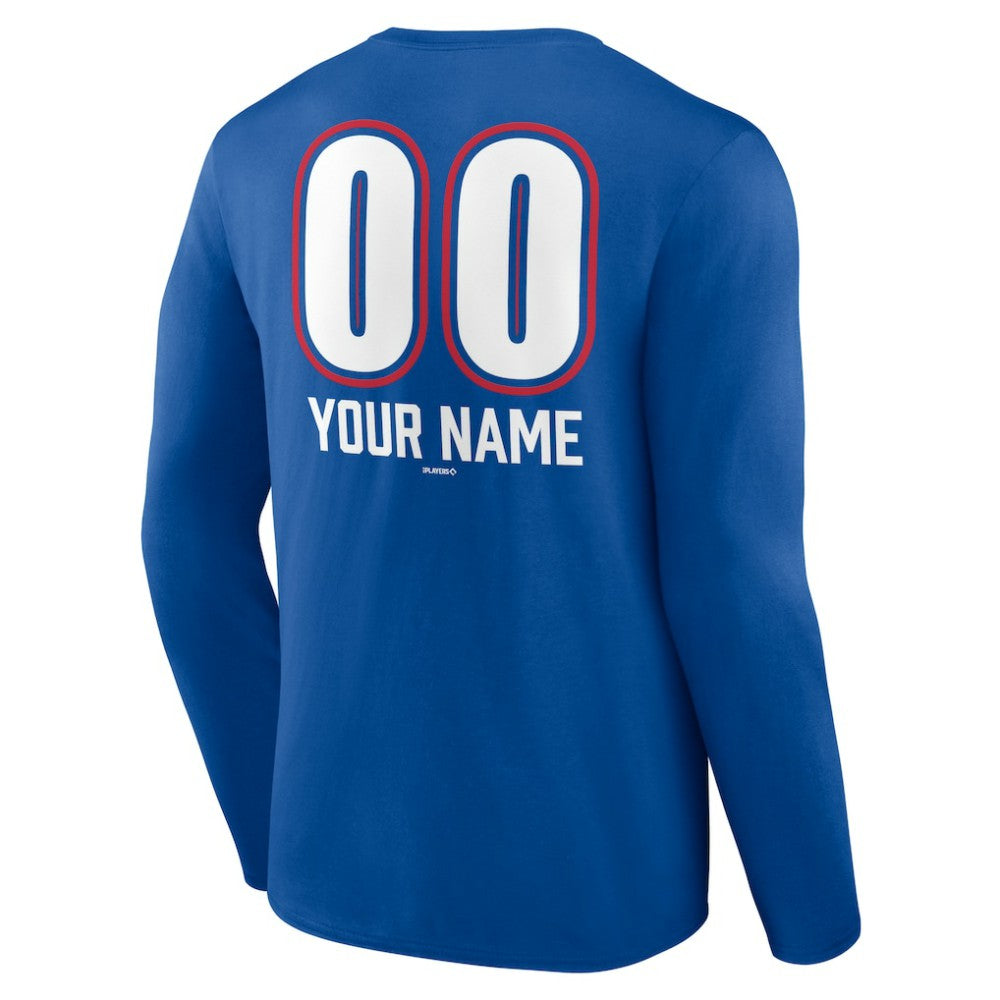 Texas Rangers Personalized Name & Number Fastball Long Sleeve T-Shirt Discount
