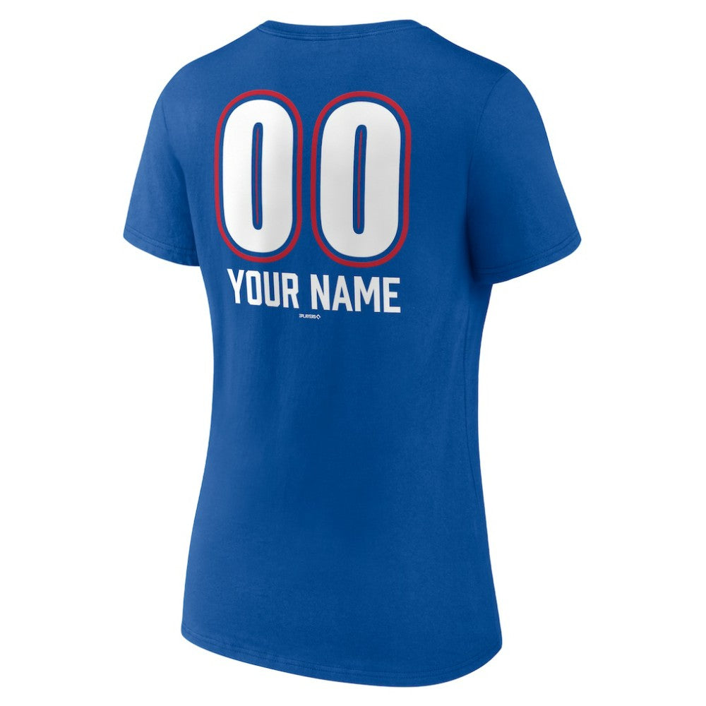 Texas Rangers Women's Personalized Name & Number Fastball V-Neck T-Shirt Discount