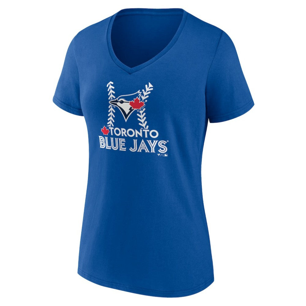 Toronto Blue Jays Women's Personalized Name & Number Fastball V-Neck T-Shirt Near Me