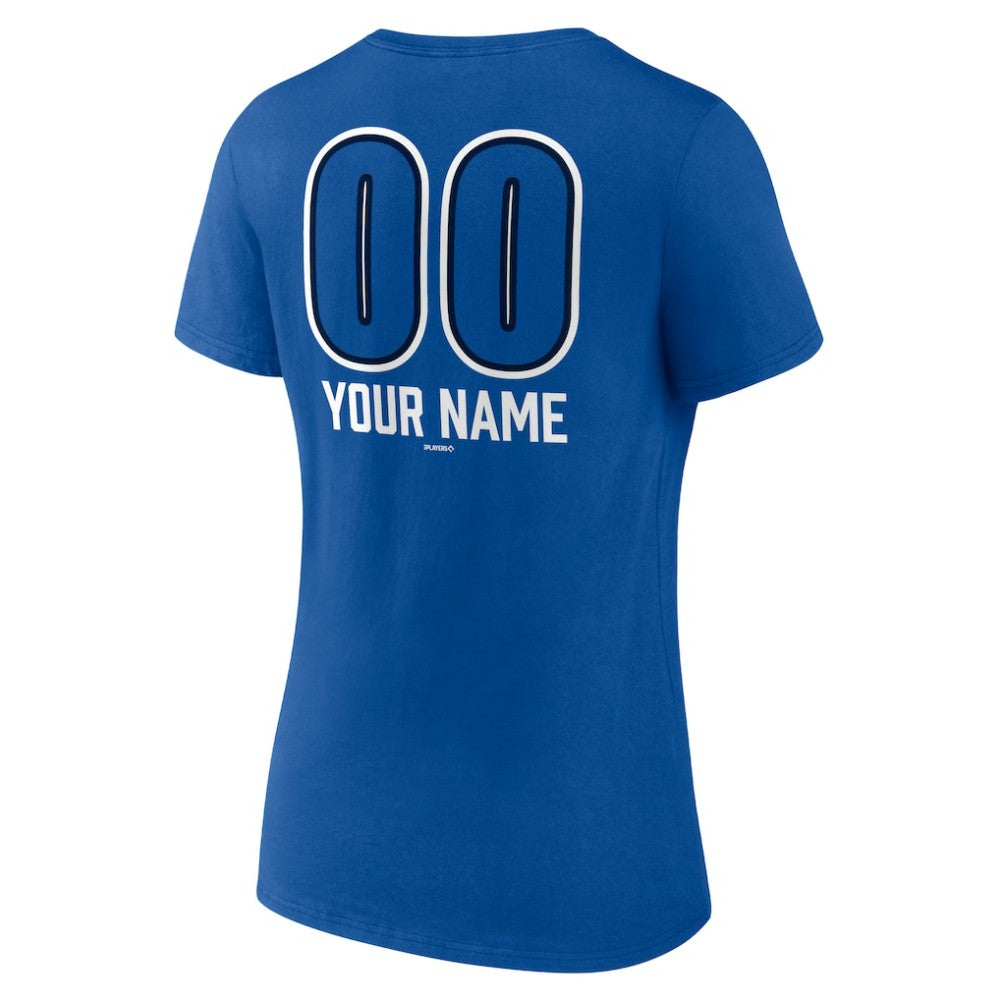 Toronto Blue Jays Women's Personalized Name & Number Fastball V-Neck T-Shirt Near Me