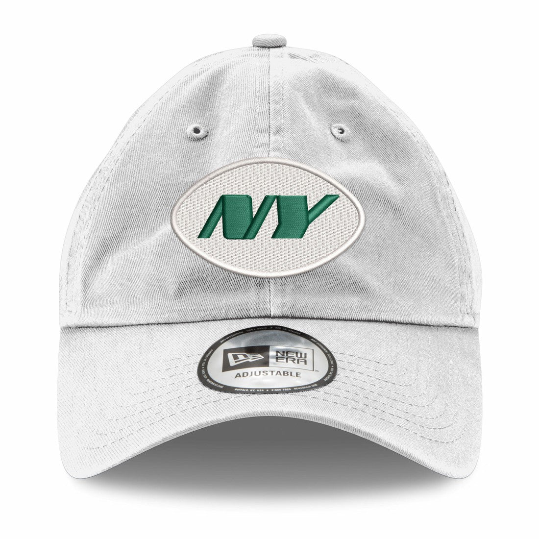 New York Jets New Era Casual Classic Adjustable Hat - White - NFL