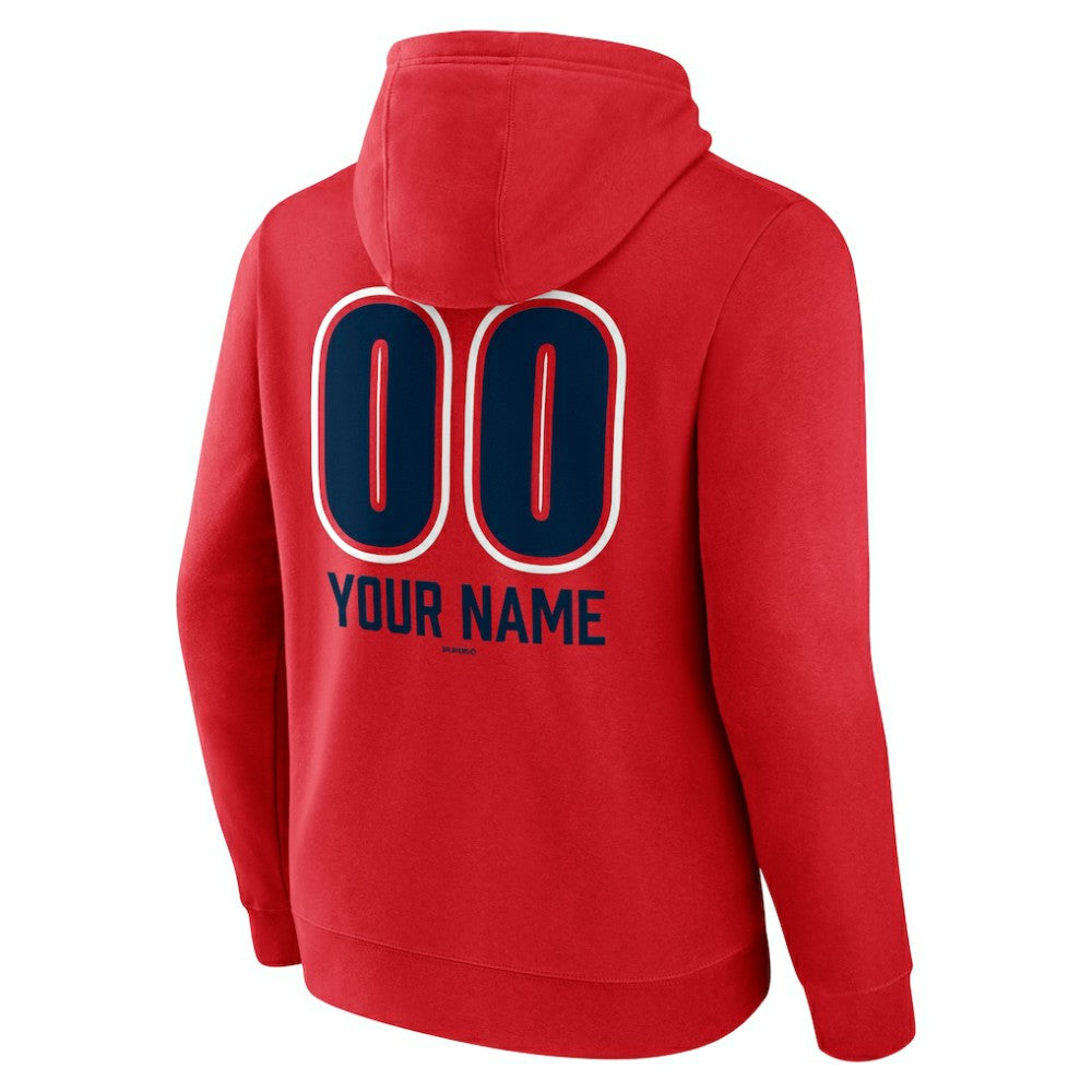 Atlanta Braves Personalized Name & Number Fastball Pullover Hoodie Online