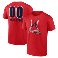 Atlanta Braves Personalized Name & Number Fastball T-Shirt for sale