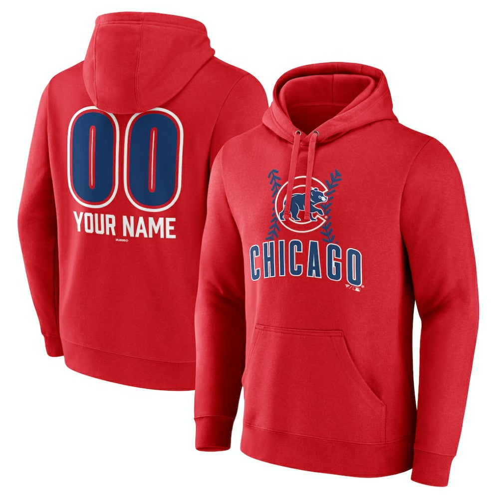Chicago Cubs Personalized Name & Number Fastball Pullover Hoodie Outlet
