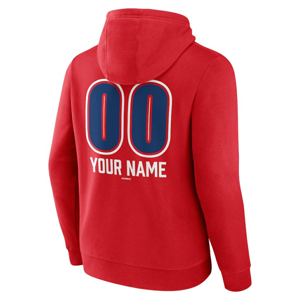 Chicago Cubs Personalized Name & Number Fastball Pullover Hoodie Outlet